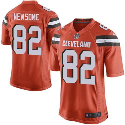 Men Cleveland Browns 82 Ozzie Newsome Nike Oragne Game NFL Jersey